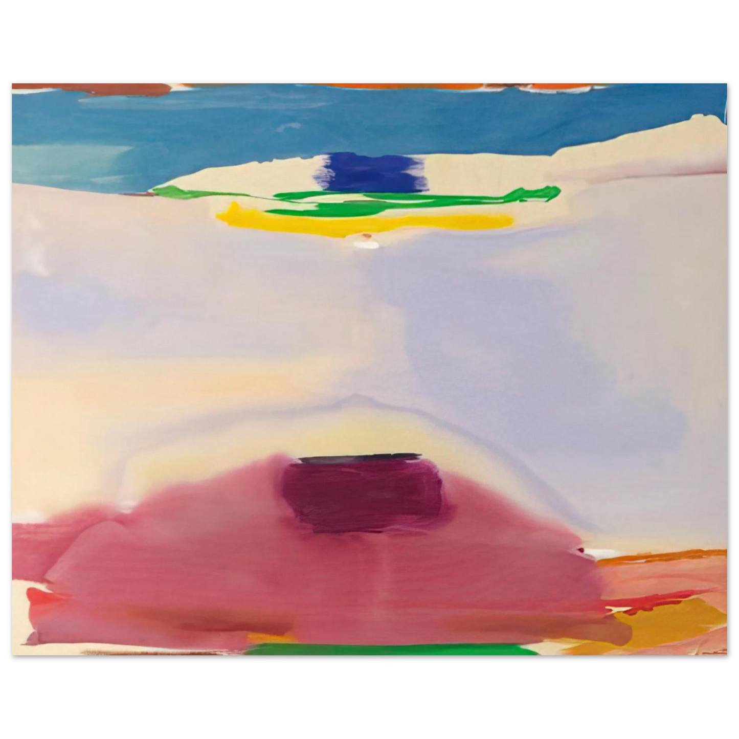 Helen Frankenthaler - Leveling - 1973 Wall art - 20x25 cm / 8x10 inches - Premium Wooden Framed Poster With Fine Art Paper-canvas - Wood frame