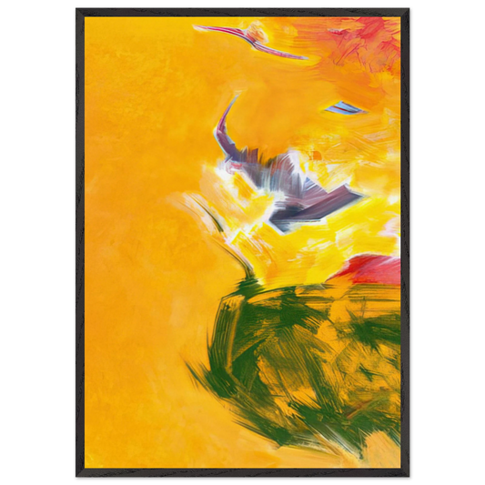 Untitled - 1987 N3 - Hassel Smith 70x100 cm / 28x40 inches Framed Art Print – Black Wooden Frame