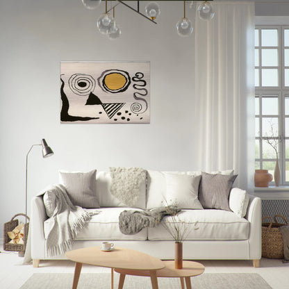 CERCLE JAUNE 1953 - Alexander Calder Brushed Aluminum Print - 70x100 cm / 28x40 inches | Alexander Calder Aluminum Print | Alexander Calder Prints