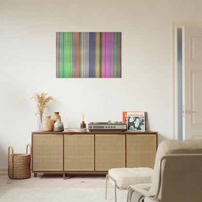 Raspberry Icicle - 1967 - Gene Davis Brushed Aluminum Print - 70x100 cm / 28x40 inches | Gene Davis Aluminum Print | Gene Davis Prints