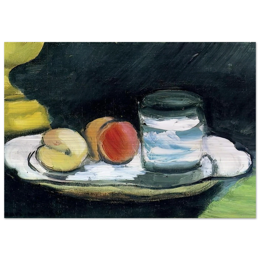 STILL LIFE PEACHES AND GLASS 1916 - Henri Matisse Brushed Aluminum Print - 70x100 cm / 28x40 inches | Henri Matisse Aluminum Print | Henri Matisse Prints