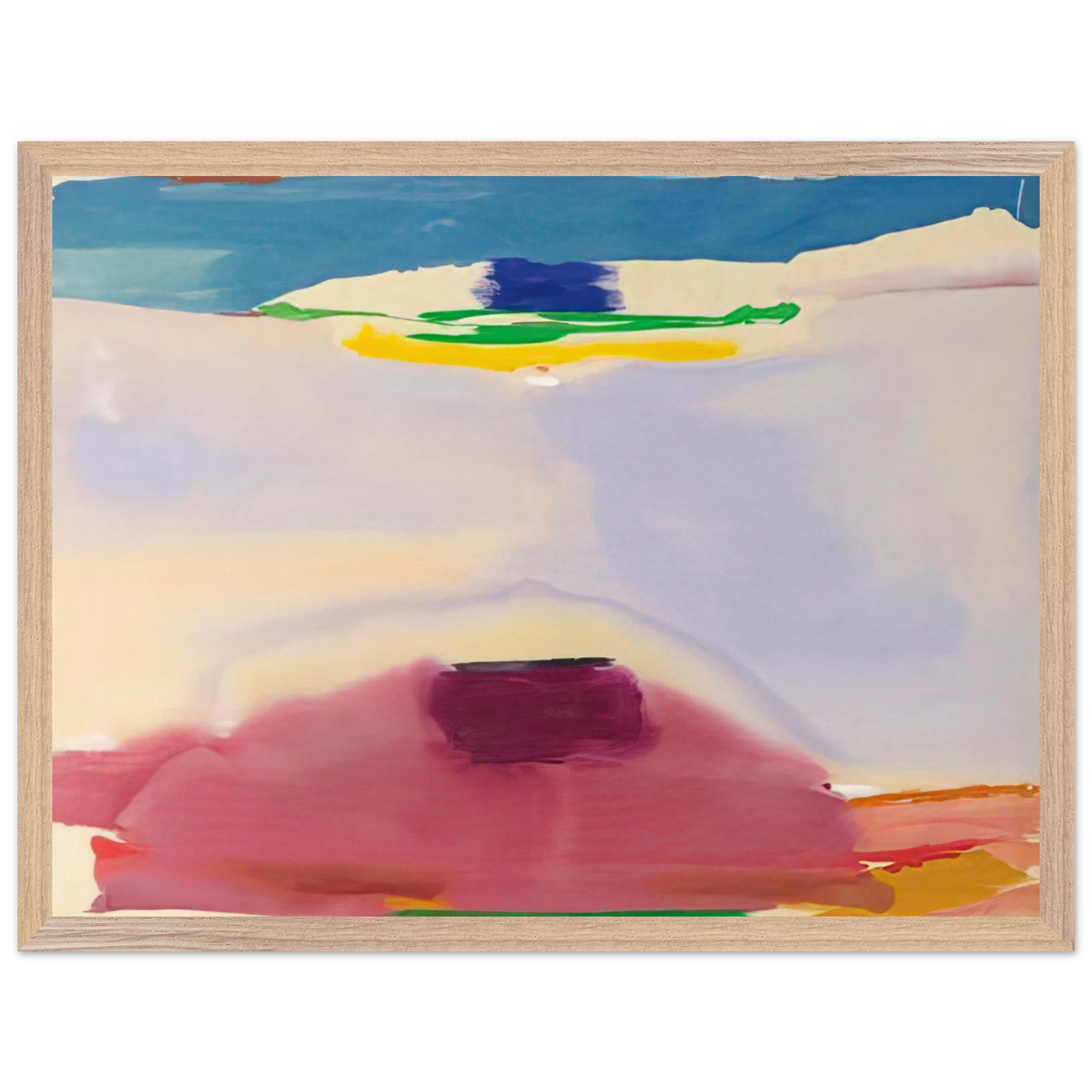 Helen Frankenthaler - Leveling - 1973 Wall art - 13x18 cm / 5x7 inches - Premium Wooden Framed Poster With Fine Art Paper-canvas - White frame