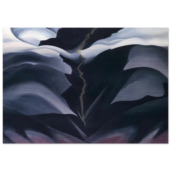 Black Place II - Georgia O'Keeffe Brushed Aluminum Print - 70x100 cm / 28x40 inches | Georgia O'Keeffe Aluminum Print | Georgia O'Keeffe Prints