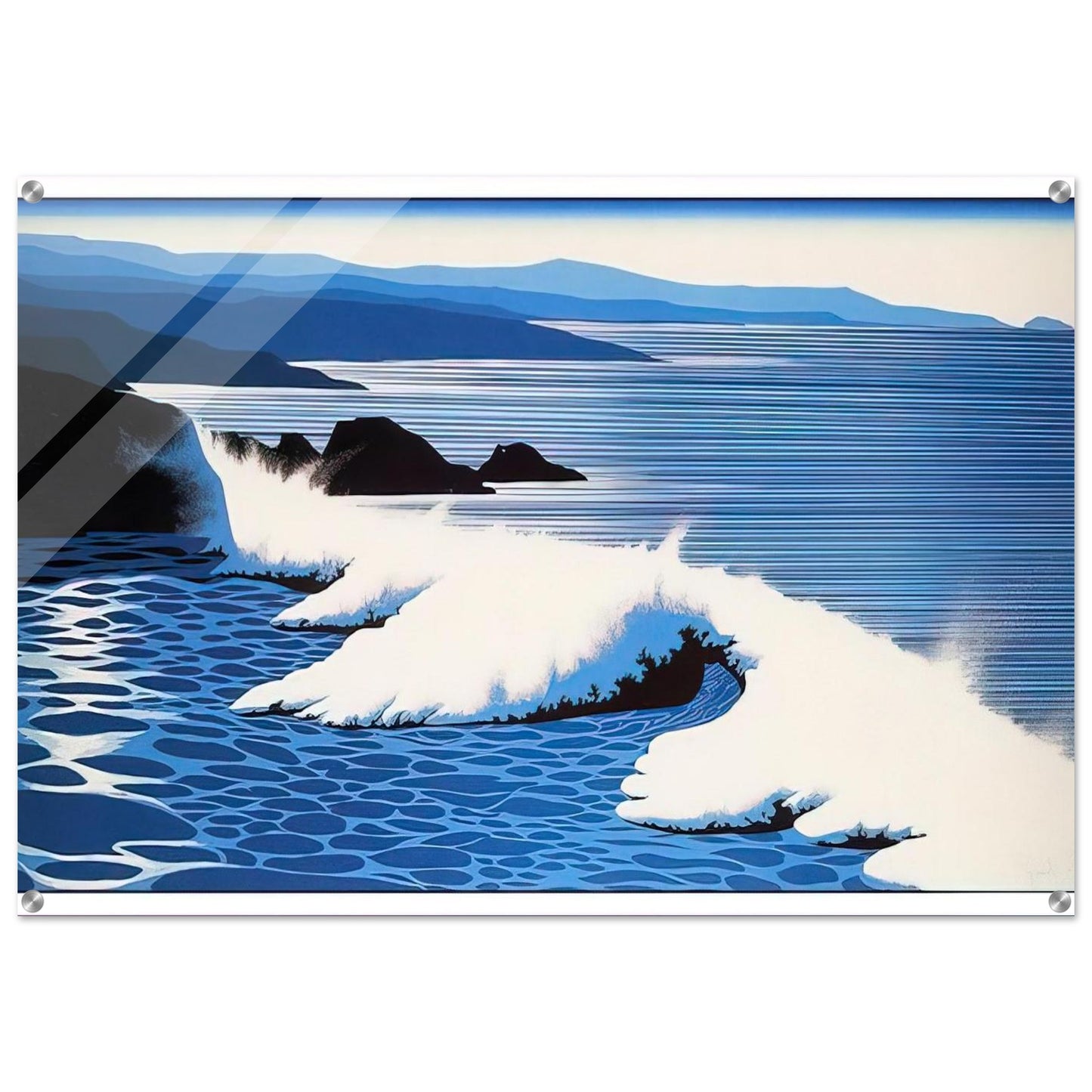 The Wave - Eyvind Earle Acrylic Print - 70x100 cm / 28x40″ inches