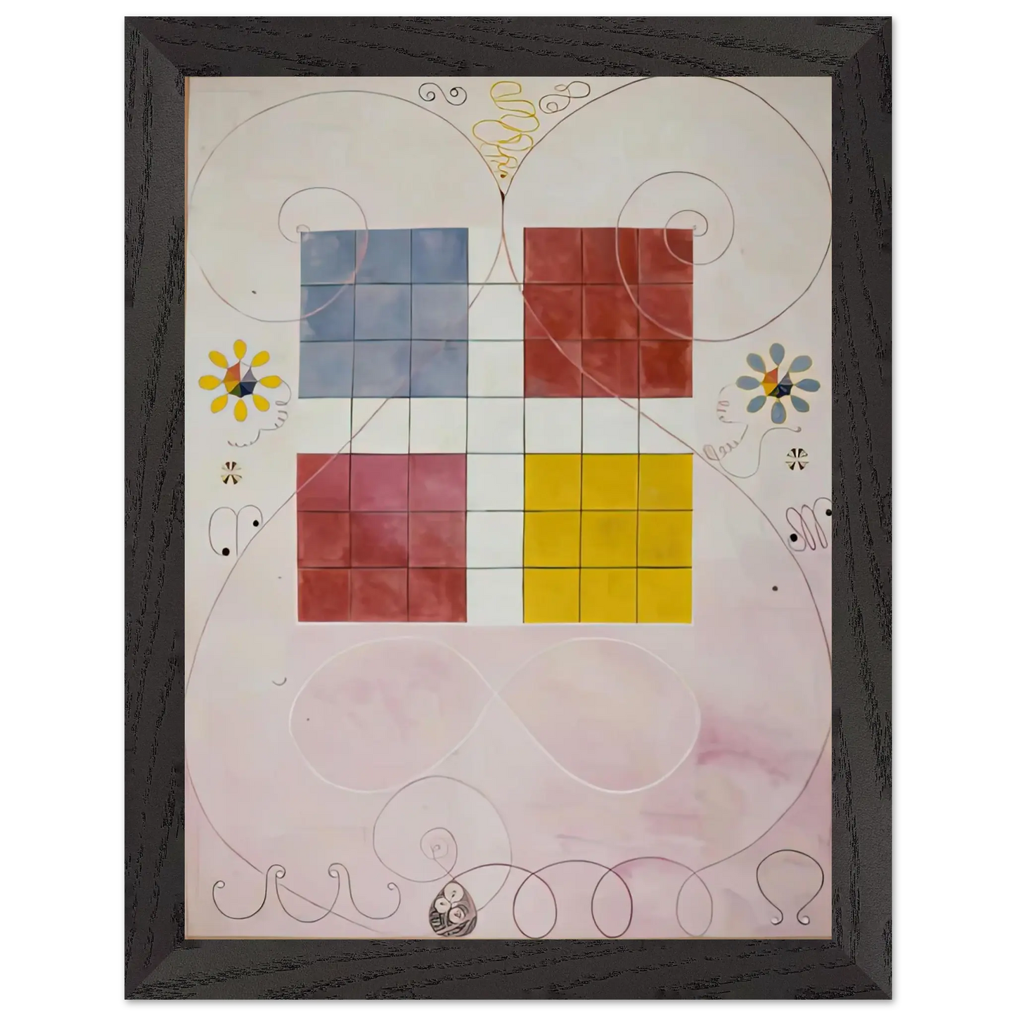 Hilma af Klint - DE TIO ST RSTA N 10 ALDERDOMEN 1907 Wall art - A1 (59.4 x 84.1  cm) - Fine Art Poster - -