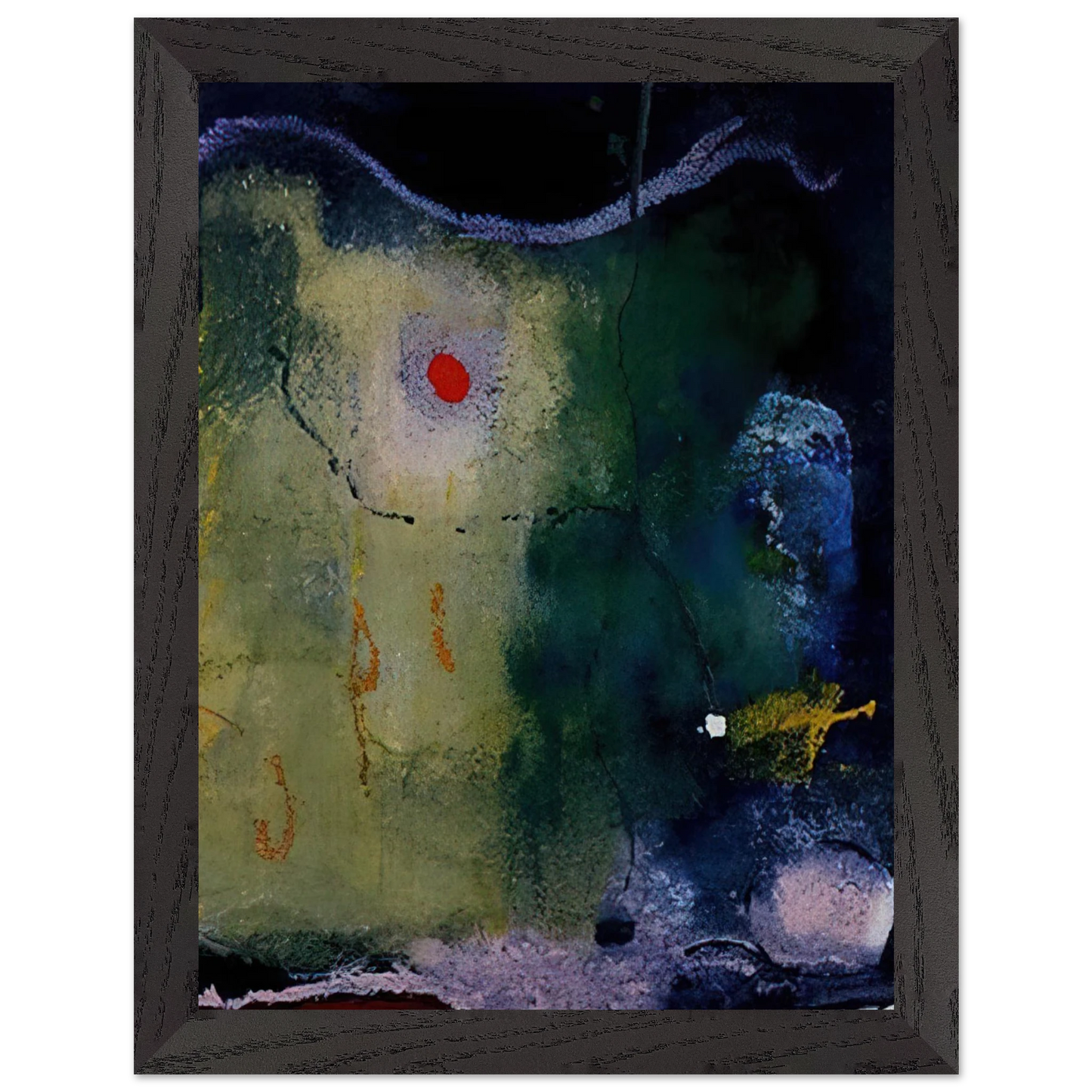 Helen Frankenthaler - The Other Side of the Moon - 1995 Wall art - 40x50 cm / 16x20 inches - Premium Wooden Framed Poster With Fine Art Paper-canvas - Wood frame