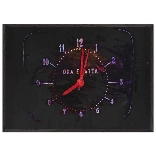 The Exact Time - 1973 - Mario Schifano 70x100 cm / 28x40 inches Framed Art Print – Black Wooden Frame