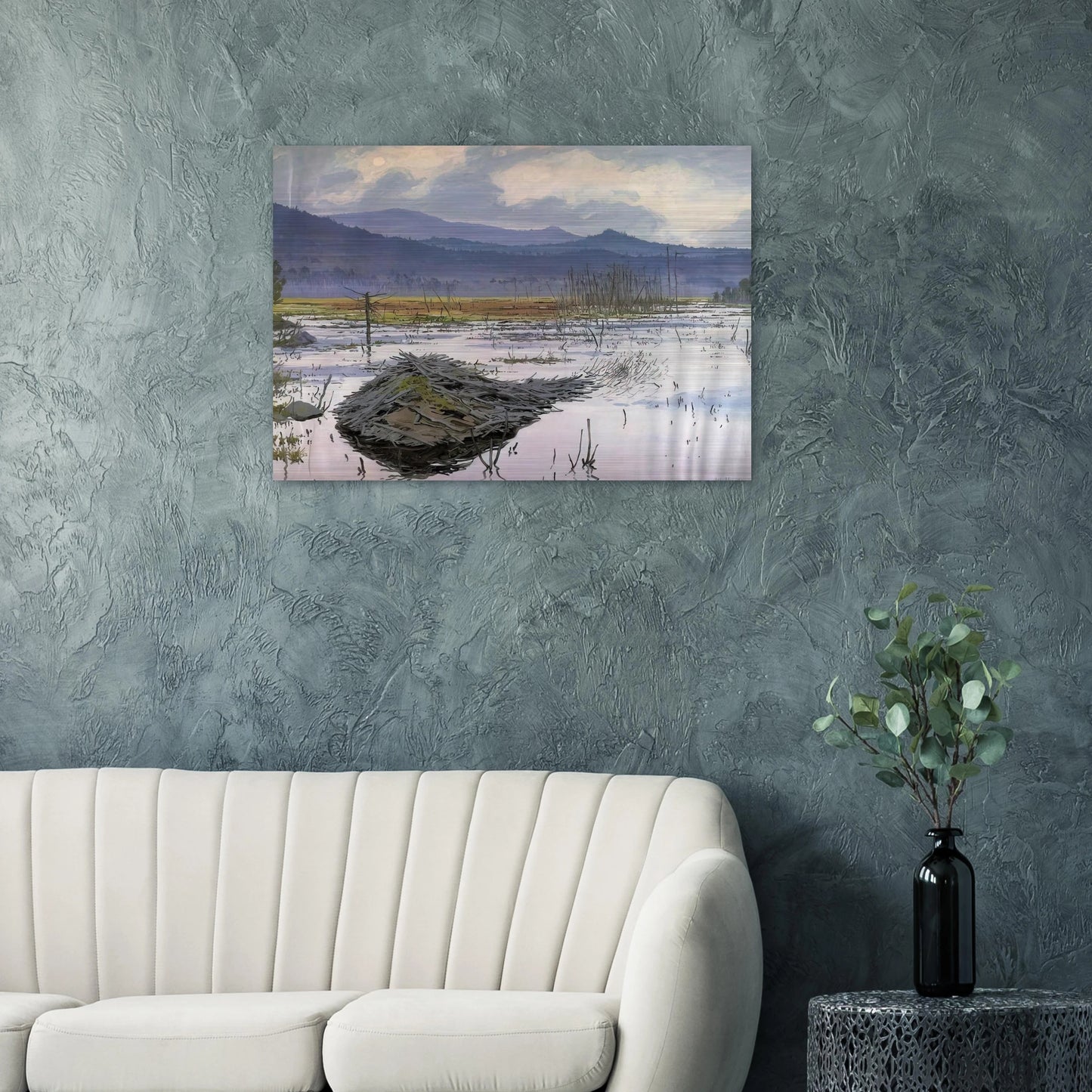 Beaver Pond - 1976 - Neil Welliver Brushed Aluminum Print - 70x100 cm / 28x40 inches | Neil Welliver Aluminum Print | Neil Welliver Prints
