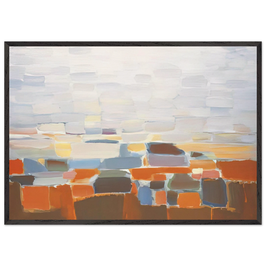 Ciel - Art Informel - Nicolas de Stael 70x100 cm / 28x40 inches Framed Art Print – Black Wooden Frame