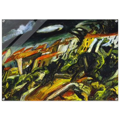 VIEW OF CERET - Chaim Soutine Acrylic Print - 70x100 cm / 28x40″ inches | Chaim Soutine Wall Art | Chaim Soutine Prints