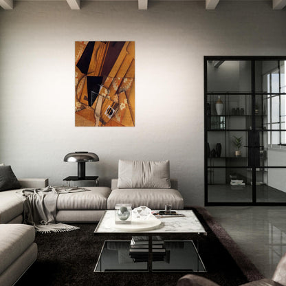GUITAR AND GLASS 1914 - Juan Gris Brushed Aluminum Print - 70x100 cm / 28x40 inches | Juan Gris Aluminum Print | Juan Gris Prints