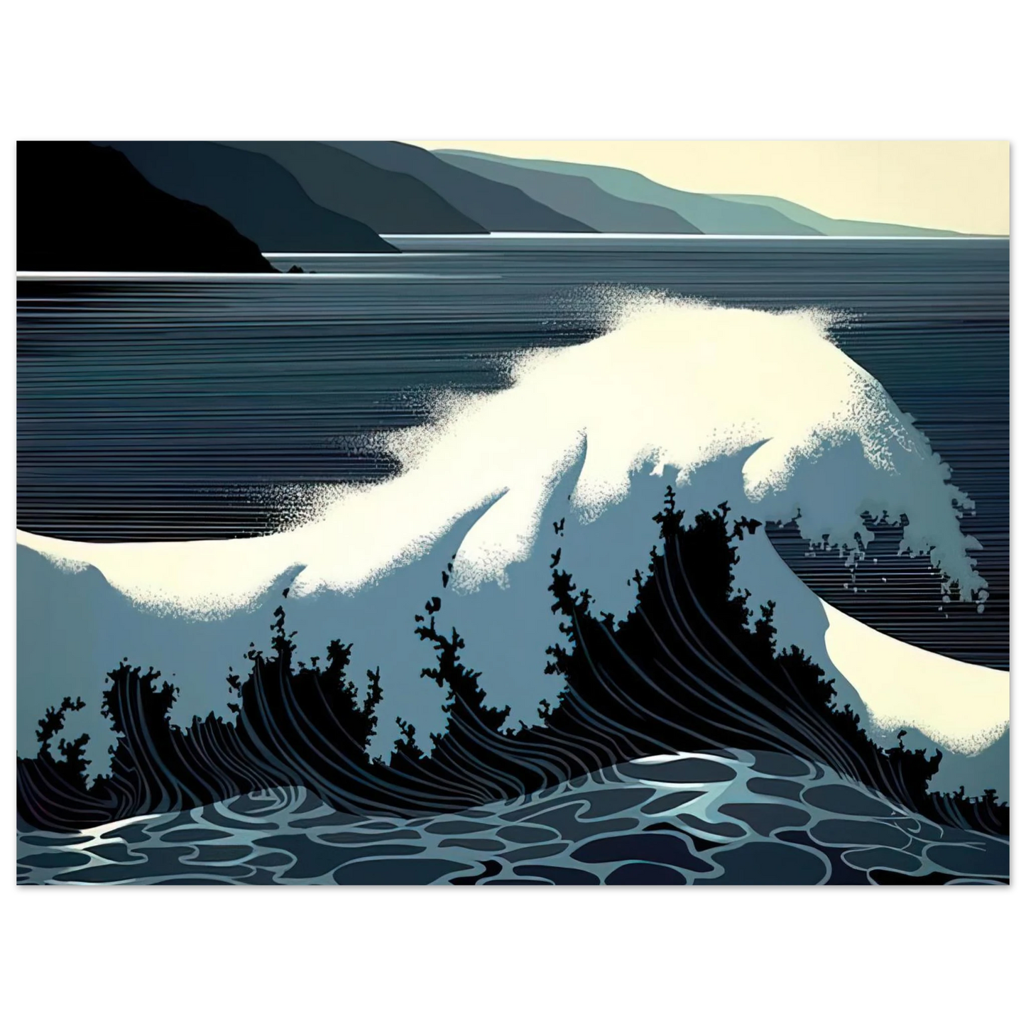 Eyvind Earle - A Sounding of Surf  75x100 cm / 30x40inches Fine Art Poster