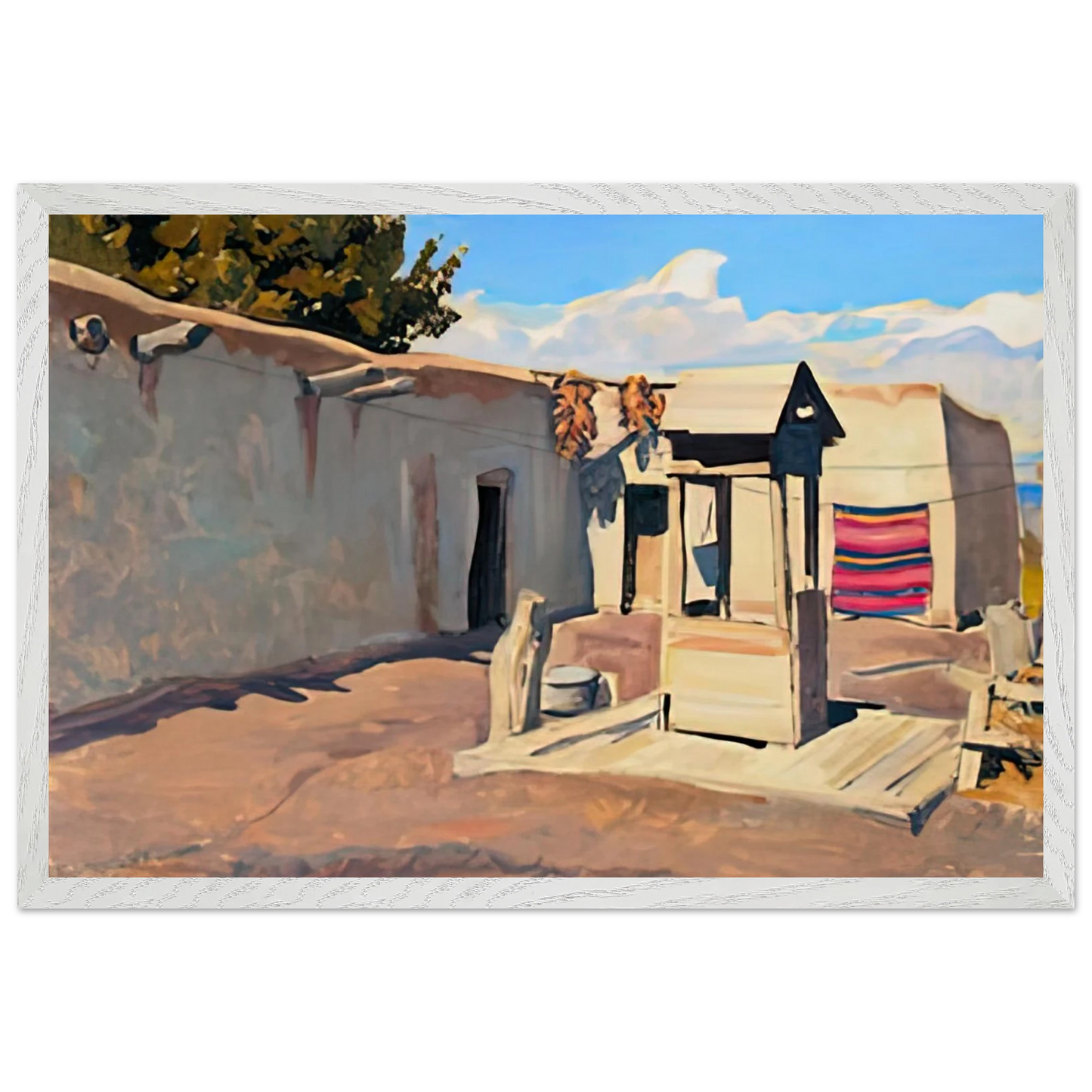 Maynard Dixon - OLD PATIO 1931 Wall art - 30x45 cm / 12x18 inches - Premium Wooden Framed Poster With Fine Art Paper-canvas - Black frame
