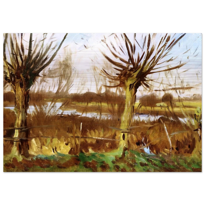 Landscape with trees, Calcot-on-the-Thames - John Singer Sargent Brushed Aluminum Print - 70x100 cm / 28x40 inches | John Singer Sargent Aluminum Print | John Singer Sargent Prints