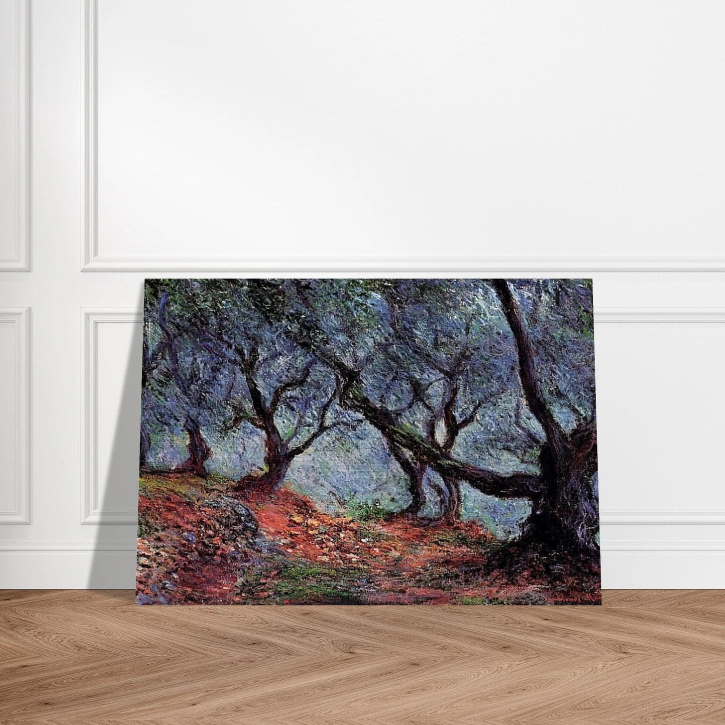 Grove of Olive Trees in Bordighera - claude monet Brushed Aluminum Print - 70x100 cm / 28x40 inches | claude monet Aluminum Print | claude monet Prints