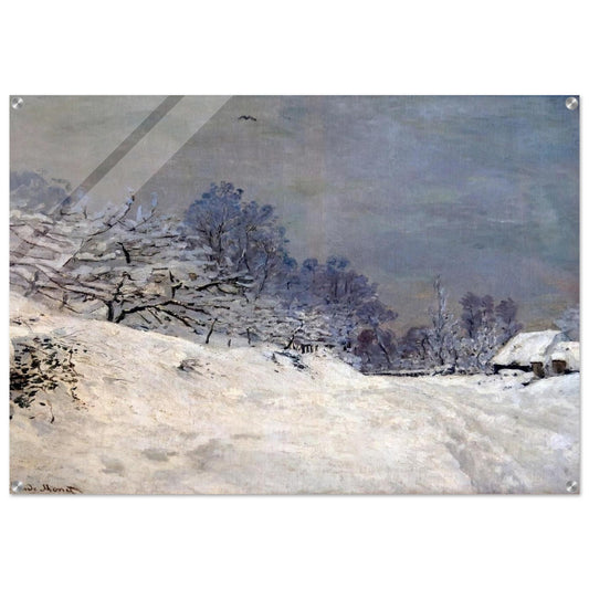 The Road in front of Saint-Simeon Farm in Winter - claude monet Acrylic Print - 70x100 cm / 28x40″ inches