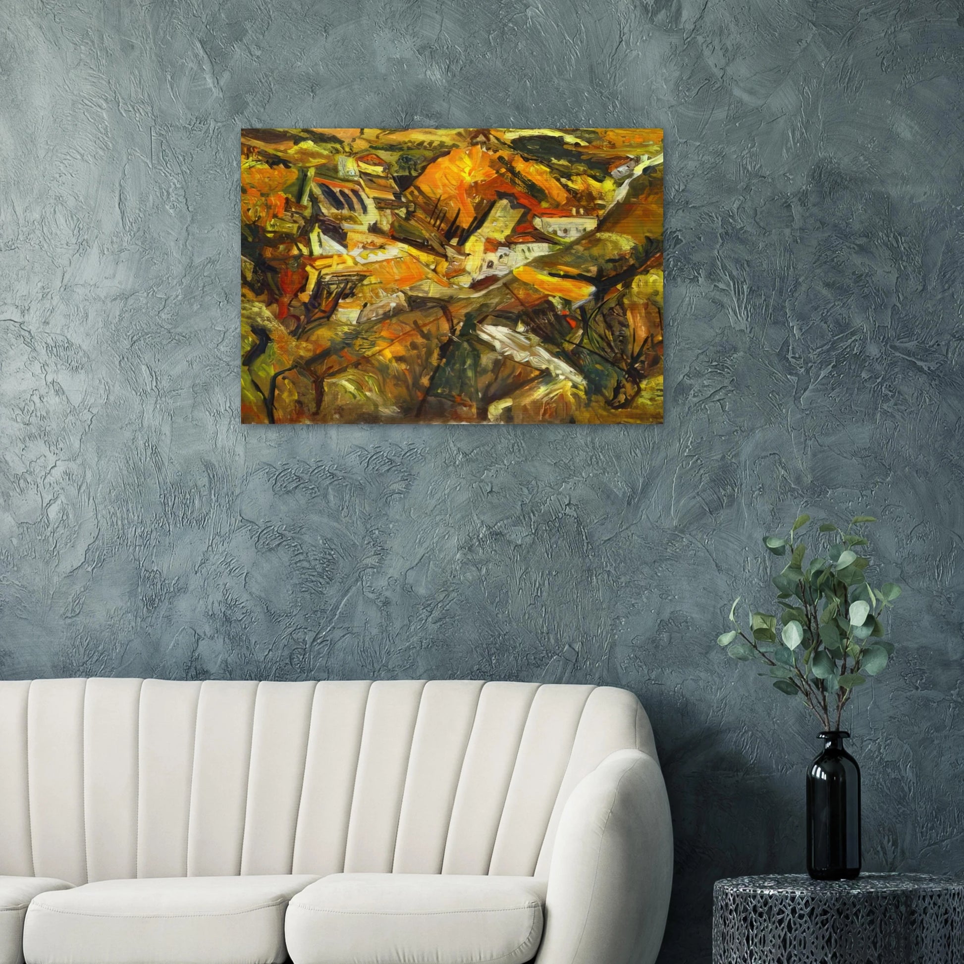 CERET LANDSCAPE - Chaim Soutine Brushed Aluminum Print - 70x100 cm / 28x40 inches | Chaim Soutine Aluminum Print | Chaim Soutine Prints