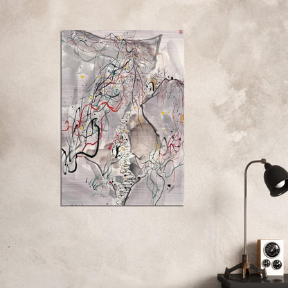 武夷山径 - Abstract Expressionism, Ink and wash painting - Wu Guanzhong Brushed Aluminum Print - 70x100 cm / 28x40 inches | Wu Guanzhong Aluminum Print | Wu Guanzhong Prints