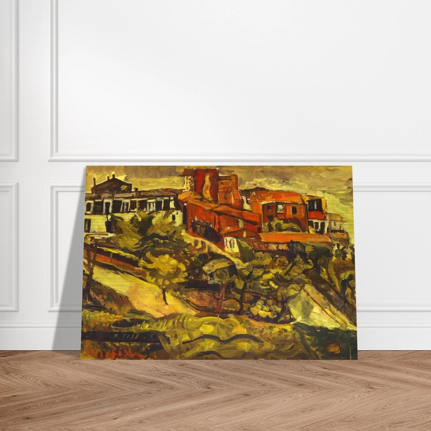 RED HOUSES - Chaim Soutine Brushed Aluminum Print - 70x100 cm / 28x40 inches | Chaim Soutine Aluminum Print | Chaim Soutine Prints
