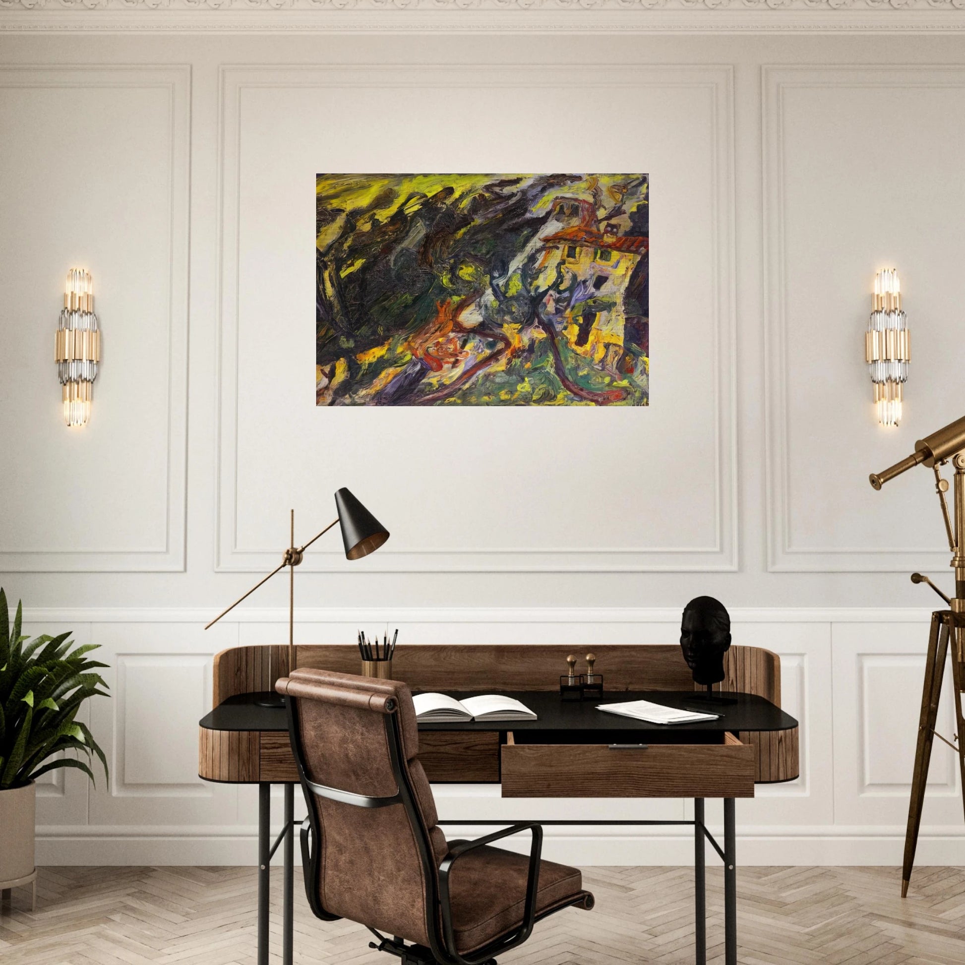 GORGE DE LOUP SUR VENCE - Chaim Soutine Brushed Aluminum Print - 70x100 cm / 28x40 inches | Chaim Soutine Aluminum Print | Chaim Soutine Prints