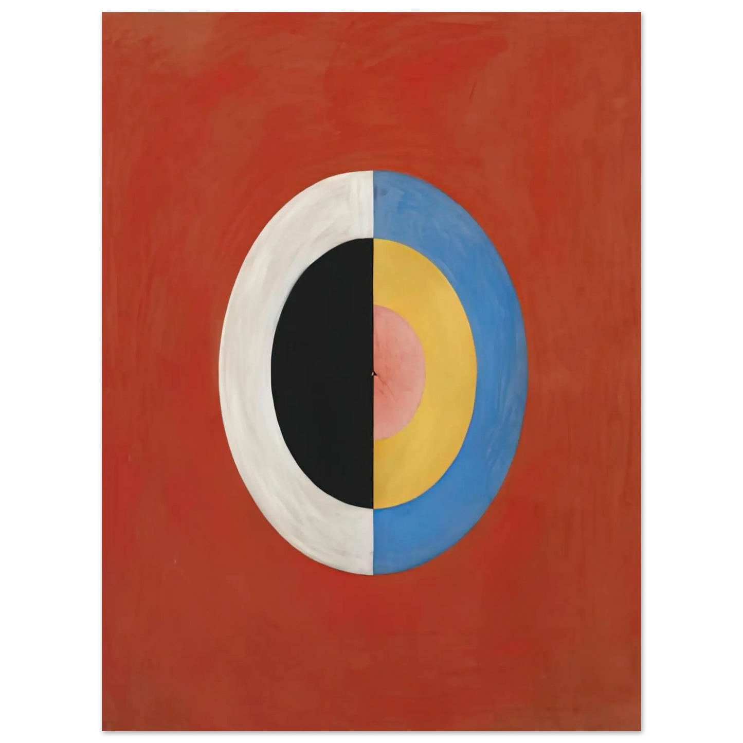 Hilma af Klint - THE SWAN NO 17 1915 0 Wall art - 21x29.7 cm / 8x12" - Premium Wooden Framed Poster With Fine Art Paper - Black frame