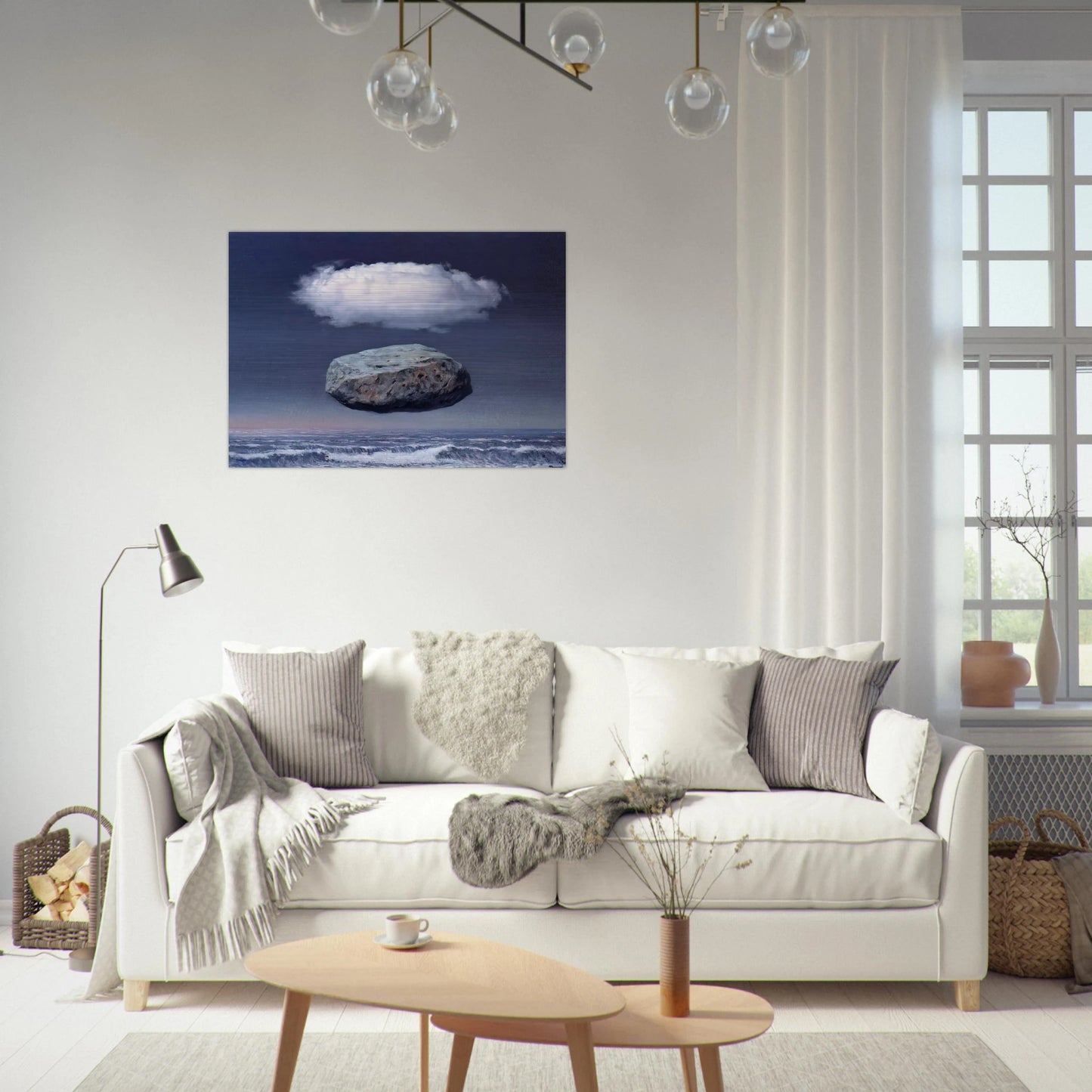 CLEAR IDEAS 1958 - Rene Magritte Brushed Aluminum Print - 70x100 cm / 28x40 inches | Rene Magritte Aluminum Print | Rene Magritte Prints