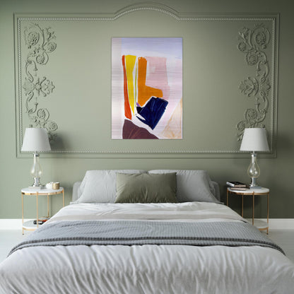 Catalan Via Paris - 1984 - Ronnie Landfield Brushed Aluminum Print - 70x100 cm / 28x40 inches | Ronnie Landfield Aluminum Print | Ronnie Landfield Prints