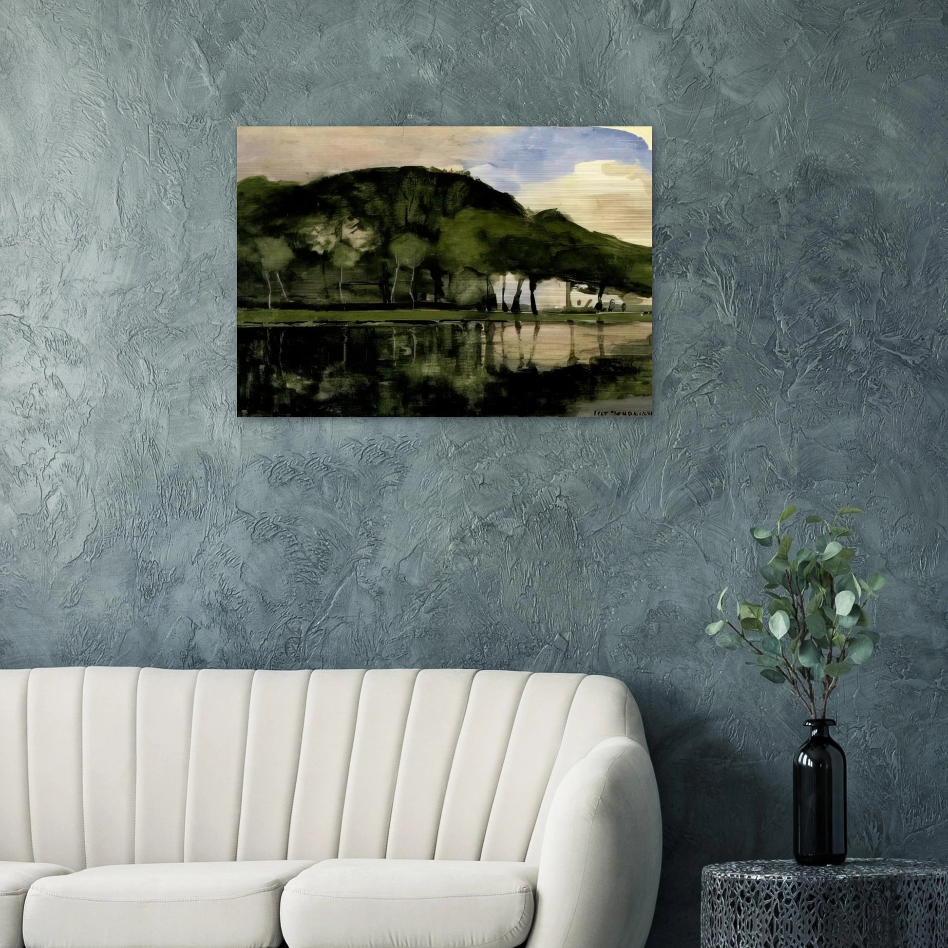 Along the Amstel - Piet Mondrian Brushed Aluminum Print - 70x100 cm / 28x40 inches | Piet Mondrian Aluminum Print | Piet Mondrian Prints