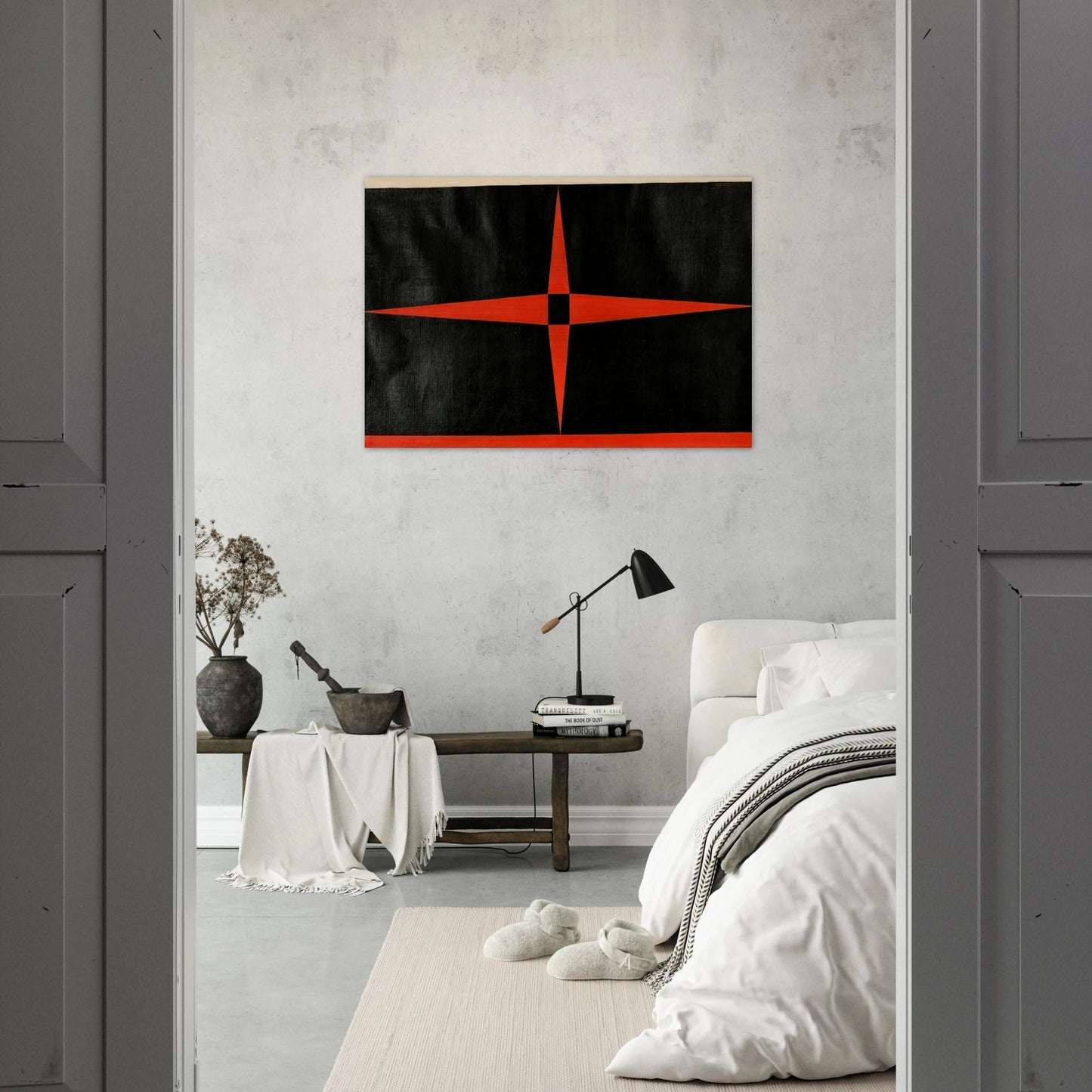 Red Star - 1949 - Carmen Herrera Brushed Aluminum Print - 70x100 cm / 28x40 inches | Carmen Herrera Aluminum Print | Carmen Herrera Prints