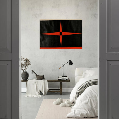 Red Star - 1949 - Carmen Herrera Brushed Aluminum Print - 70x100 cm / 28x40 inches | Carmen Herrera Aluminum Print | Carmen Herrera Prints