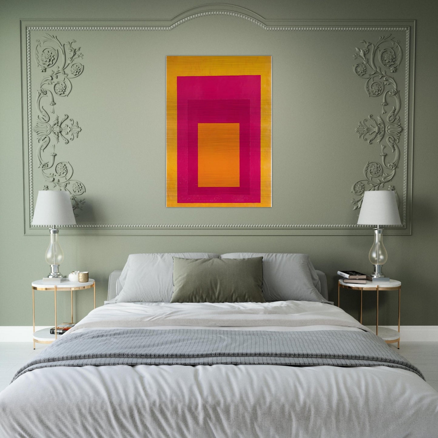HOMAGE TO THE SQUARE LA TEHUANA 1951 - Josef Albers Brushed Aluminum Print - 70x100 cm / 28x40 inches | Josef Albers Aluminum Print | Josef Albers Prints
