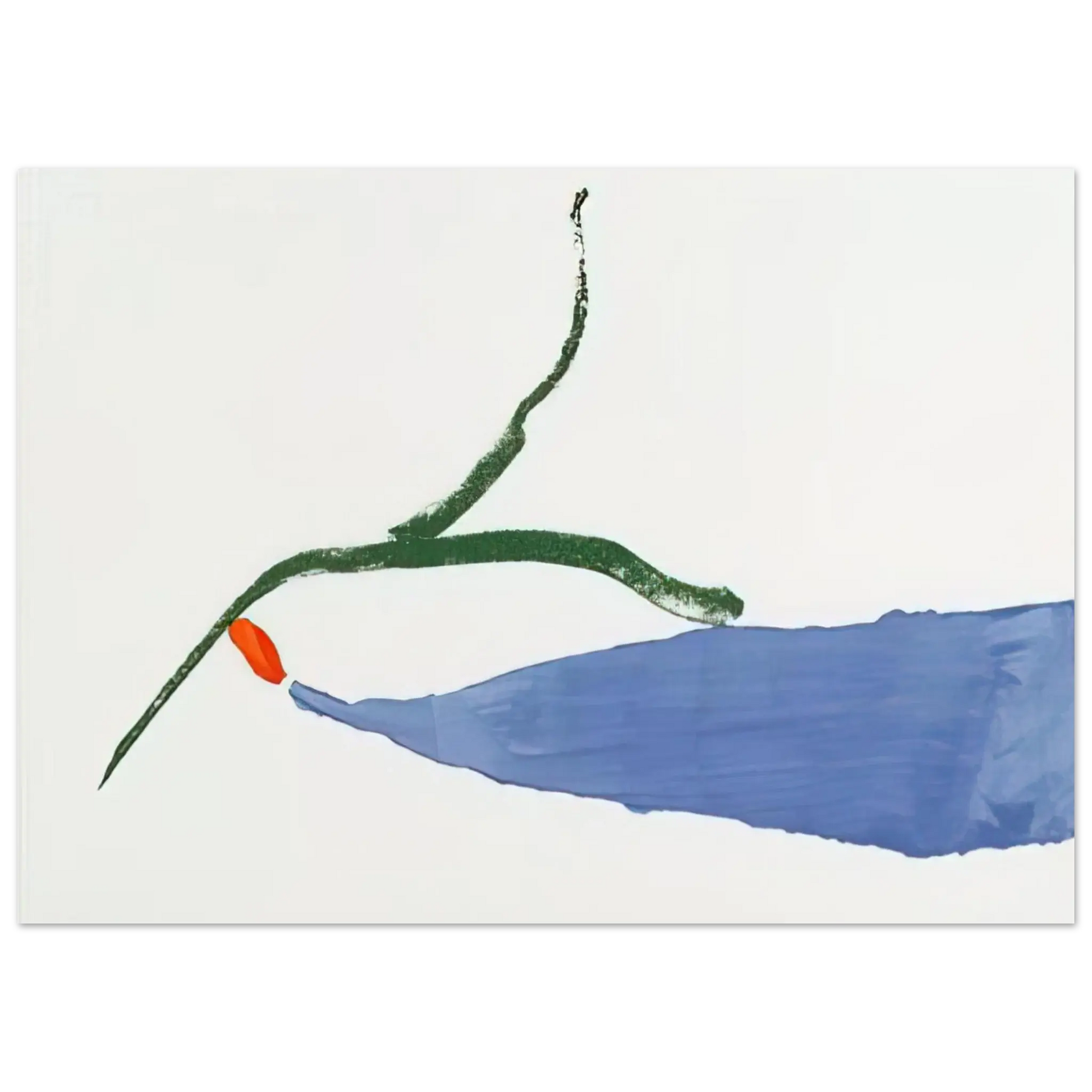 Helen Frankenthaler - A Little Zen - 1970 Wall art - 13x18 cm / 5x7 Inches - Premium Wooden Framed Poster With Fine Art Paper - Wood frame