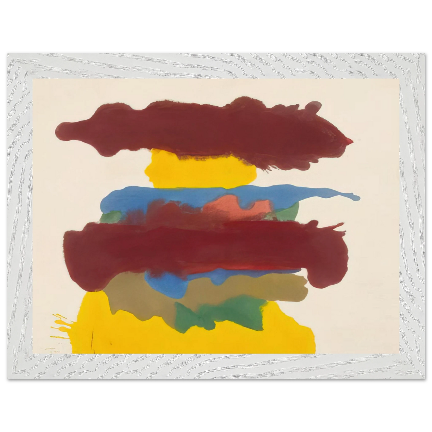 Helen Frankenthaler - Weather Change - 1963 Wall art - 27x35 cm / 11x14 inches - Premium Wooden Framed Poster With Fine Art Paper-canvas - Wood frame