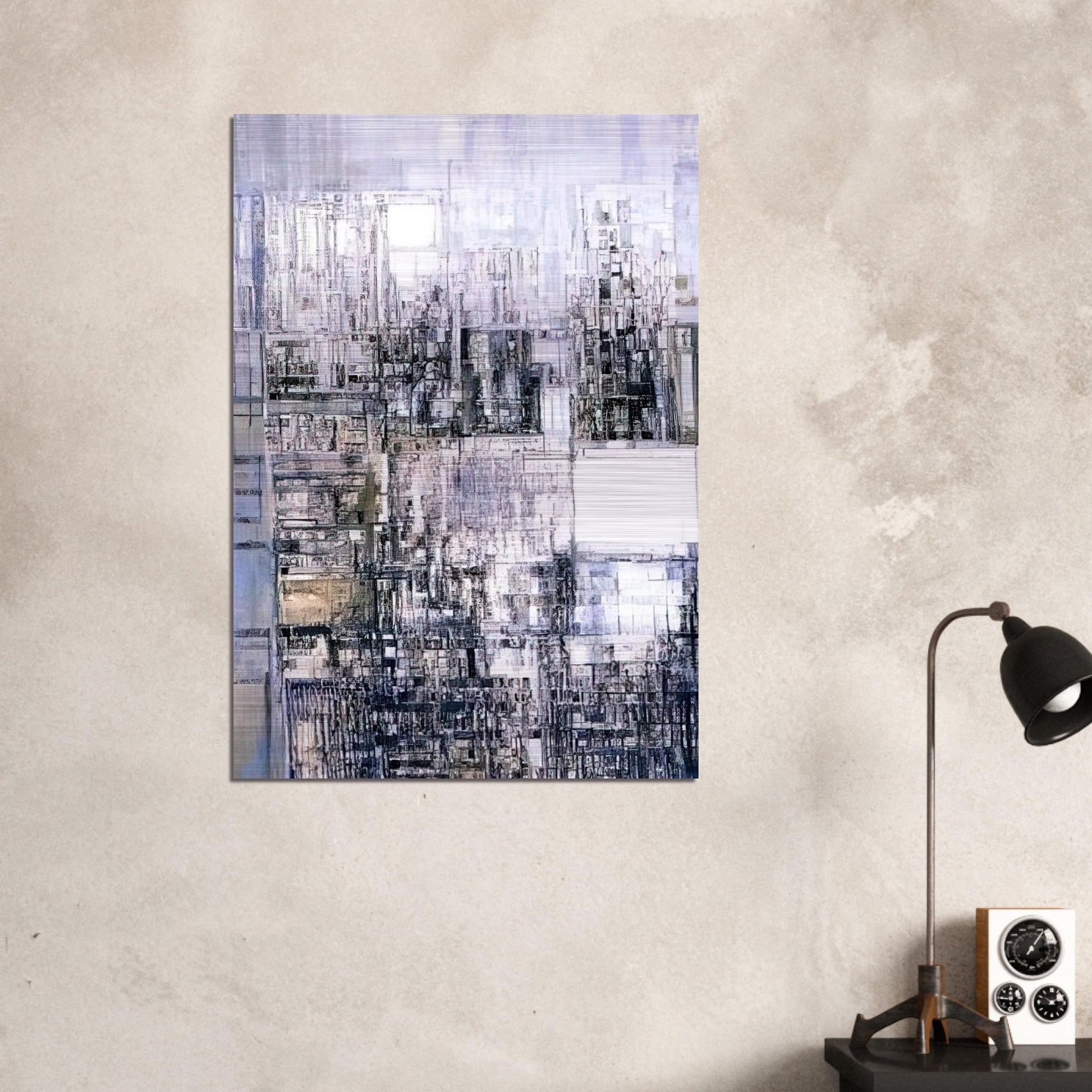 New Amsterdam II - 1970 - Maria Helena Vieira da Silva Brushed Aluminum Print - 70x100 cm / 28x40 inches | Maria Helena Vieira da Silva Aluminum Print | Maria Helena Vieira da Silva Prints