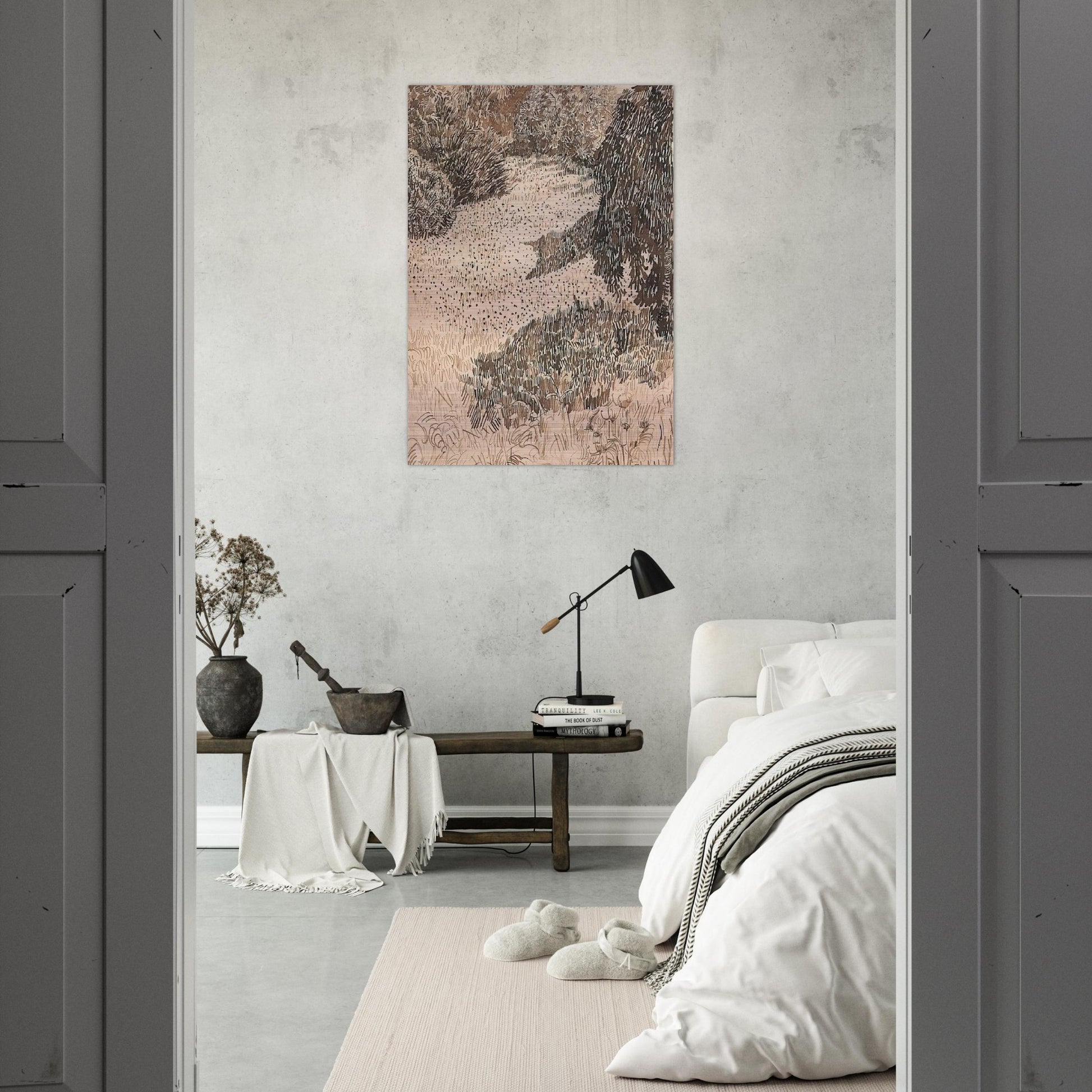 The Corner of the Park - Vincent van Gogh Brushed Aluminum Print - 70x100 cm / 28x40 inches | Vincent van Gogh Aluminum Print | Vincent van Gogh Prints