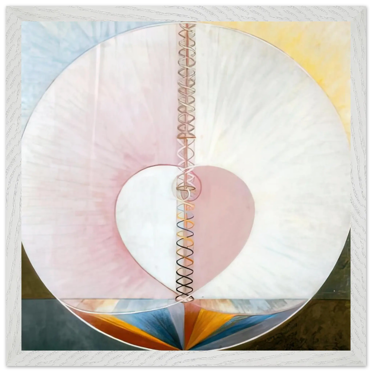 Hilma af Klint - WHAT A HUMAN BEING IS 1910 Wall art - 13x18 cm / 5x7 Inches - Premium Wooden Framed Poster With Fine Art Paper - Wood frame