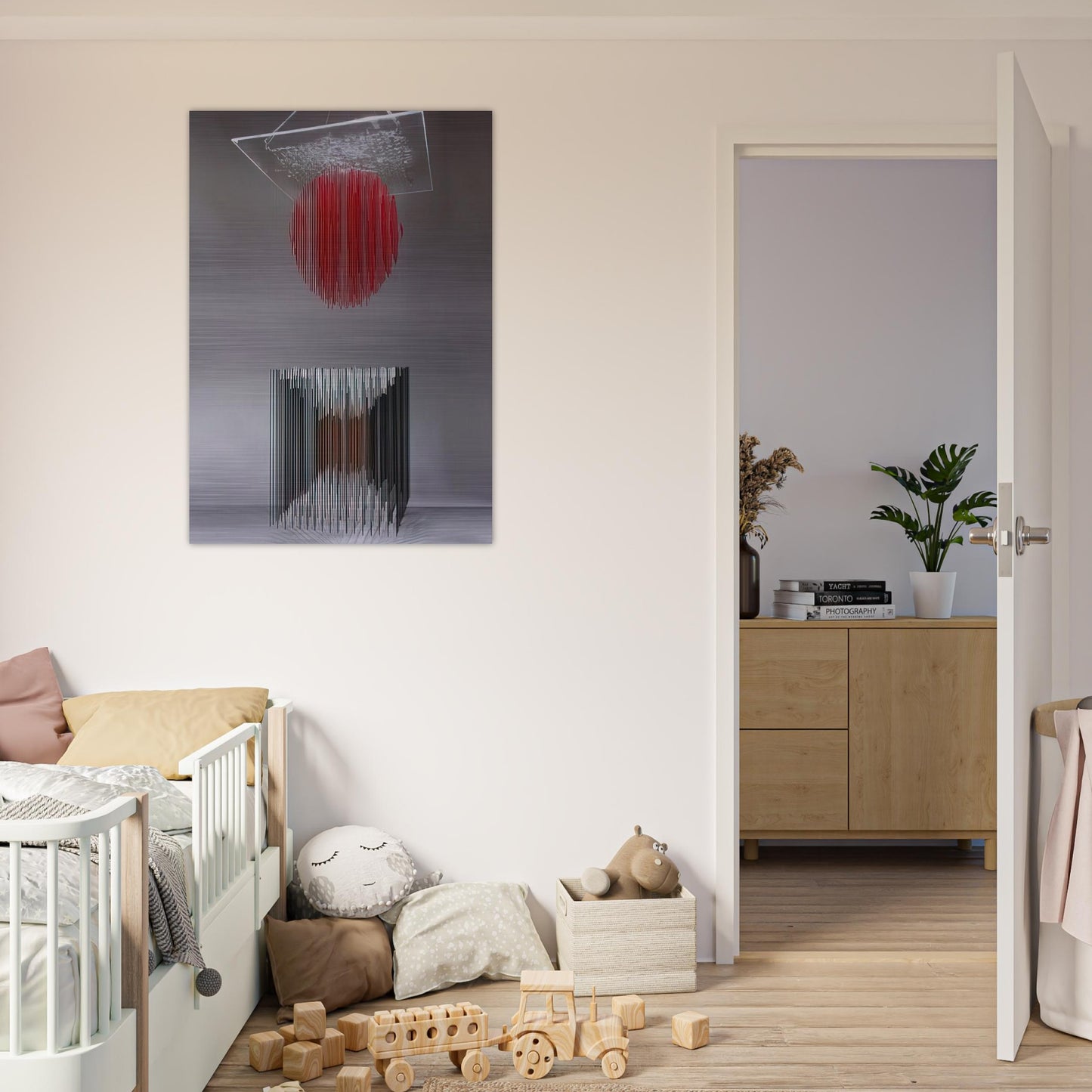 CUBO Y ESFERA VIRTUAL - Jesus Rafael Soto Brushed Aluminum Print - 70x100 cm / 28x40 inches | Jesus Rafael Soto Aluminum Print | Jesus Rafael Soto Prints