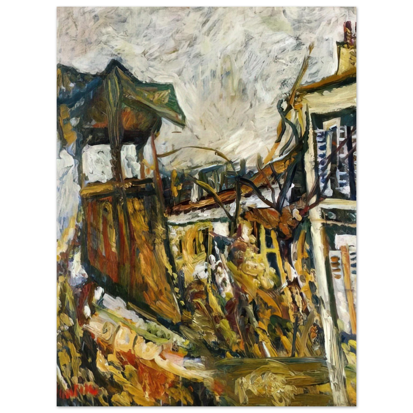 Chaim Soutine - PARISIAN SUBURB  75x100 cm / 30x40inches Fine Art Poster