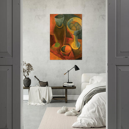 Jug and fruit dish - Pablo Picasso Brushed Aluminum Print - 70x100 cm / 28x40 inches | Pablo Picasso Aluminum Print | Pablo Picasso Prints