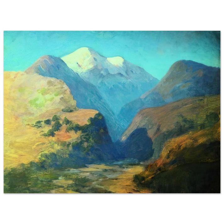 Arkhyp Kuindzhi - Snowy mountain peaks. Caucasus.  75x100 cm / 30x40inches Fine Art Poster