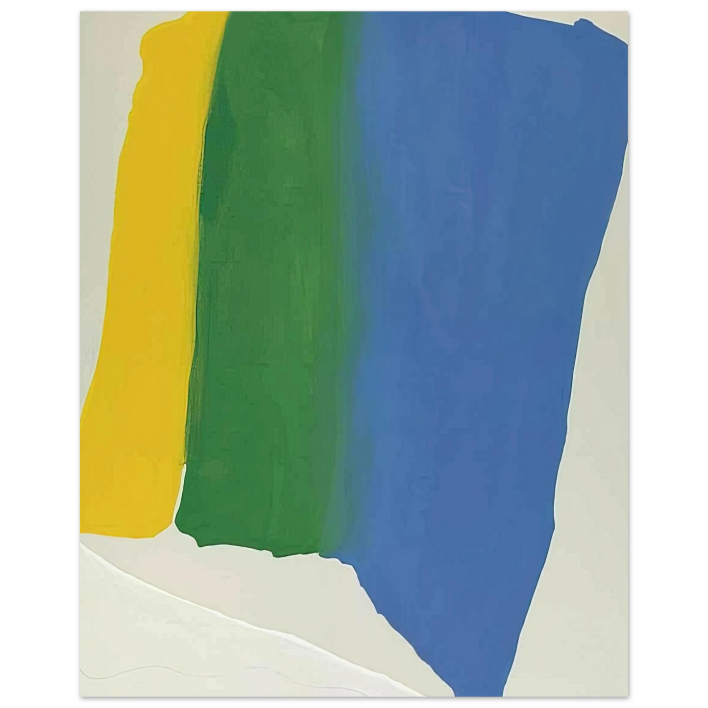 Helen Frankenthaler - Summer Insignia - 1969 Wall art - A3 (29.7 x 42  cm) - Premium Wooden Framed Poster With Fine Art Paper-canvas - White frame