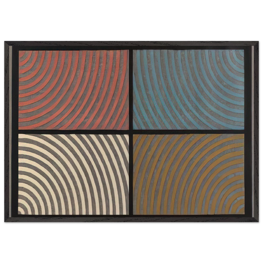 Arcs from Four Corners - Sol LeWitt 70x100 cm / 28x40 inches Framed Art Print – Black Wooden Frame