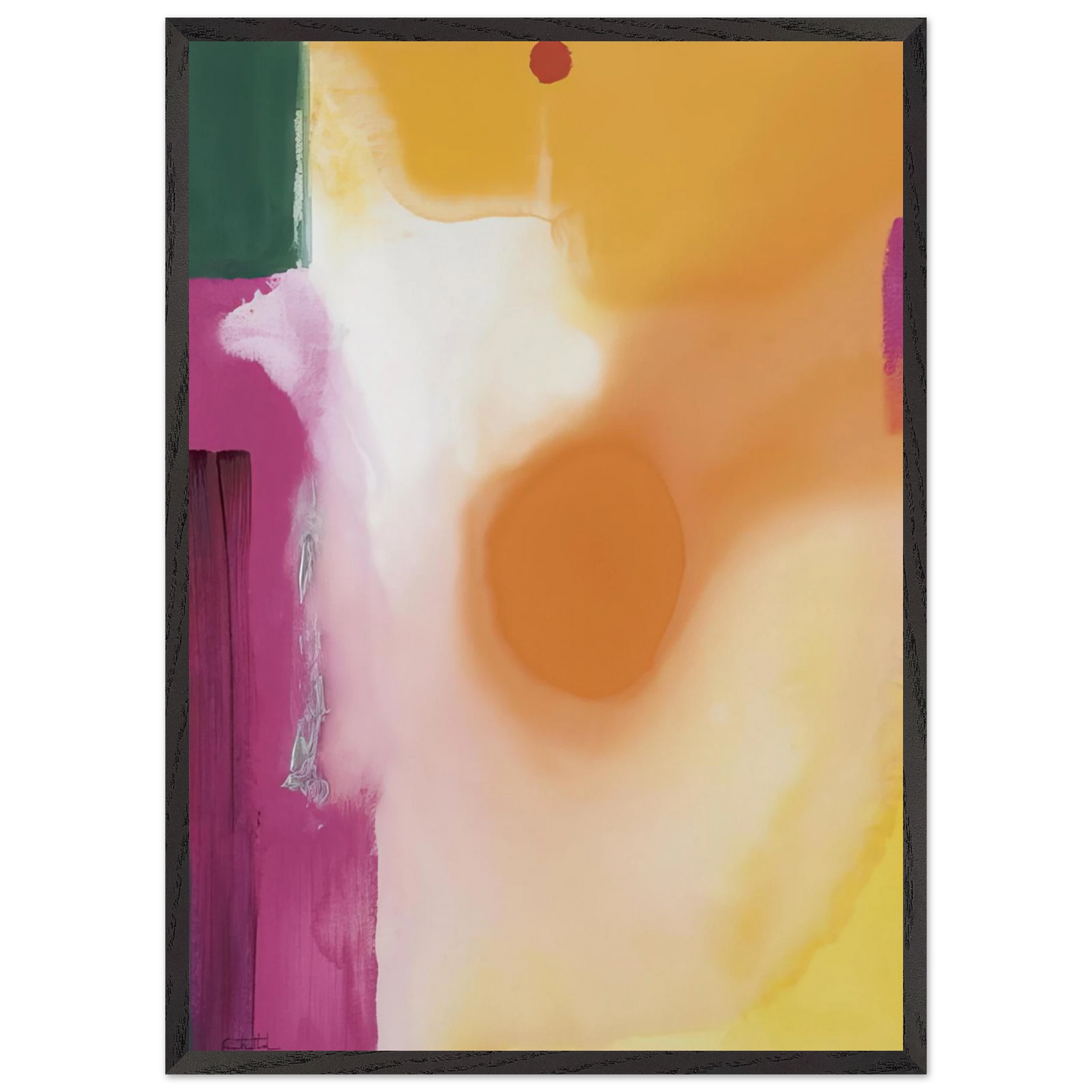 Helen Frankenthaler - Bullseye - 1989 Wall art - 30x40 cm / 12x16 inches - Premium Wooden Framed Poster With Fine Art Paper-canvas - White frame
