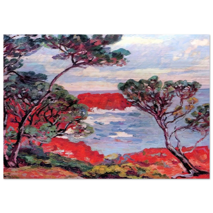 Les rochers rouges - 1894 - Armand Guillaumin Brushed Aluminum Print - 70x100 cm / 28x40 inches | Armand Guillaumin Aluminum Print | Armand Guillaumin Prints