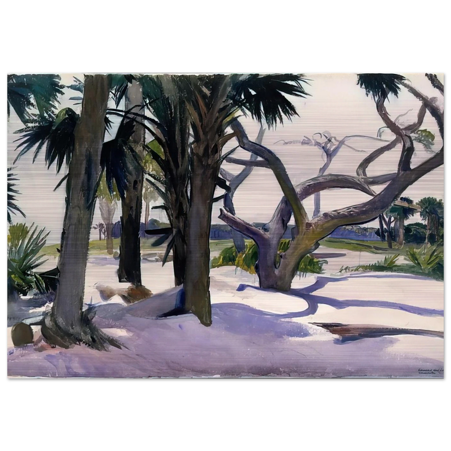 Folly Beach, Charleston, South Carolina - Edward Hopper Brushed Aluminum Print - 70x100 cm / 28x40 inches | Edward Hopper Aluminum Print | Edward Hopper Prints