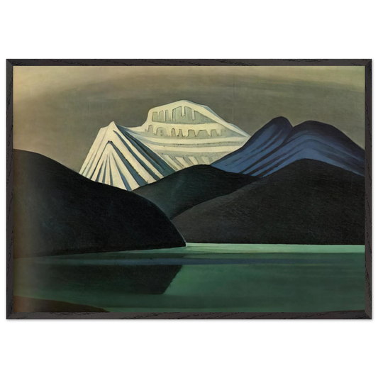 Mountains and Lake - 1929 - Lawren Harris 70x100 cm / 28x40 inches Framed Art Print – Black Wooden Frame