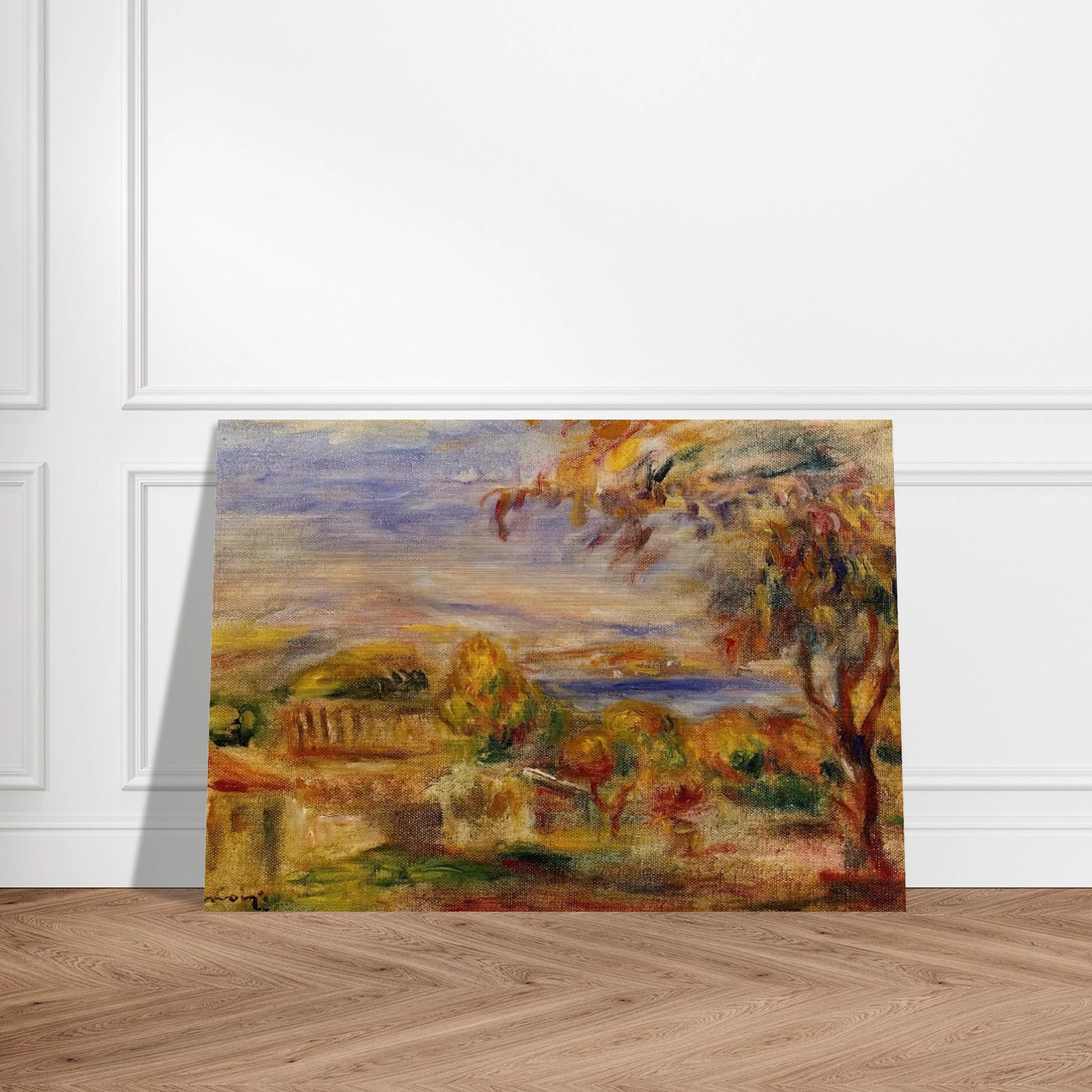 Landscape by the Sea - Pierre-Auguste Renoir Brushed Aluminum Print - 70x100 cm / 28x40 inches | Pierre-Auguste Renoir Aluminum Print | Pierre-Auguste Renoir Prints