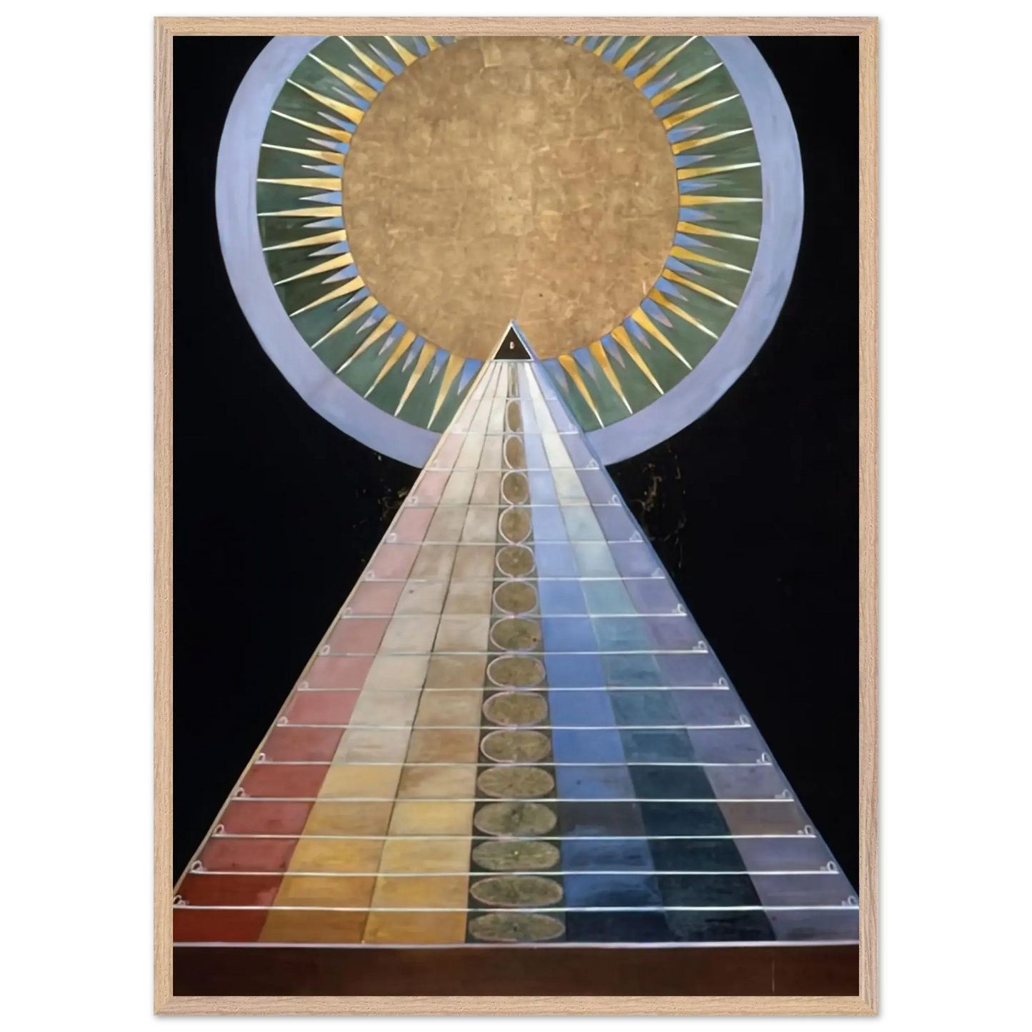 Hilma af Klint - ALTAR PAINTING 1915 Wall art - 70x100 cm / 28x40 Inches - Premium Wooden Framed Poster With Fine Art Paper - Wood frame