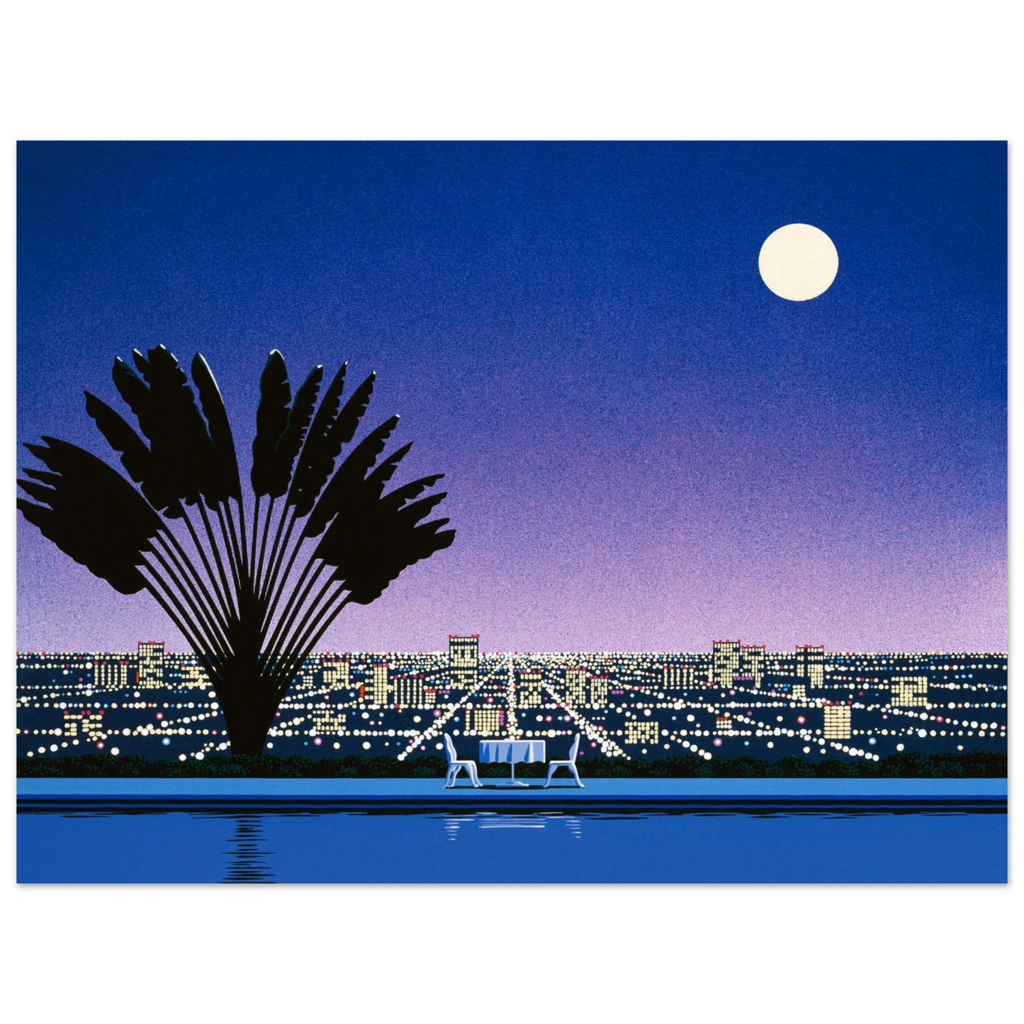 Hiroshi Nagai - Onra - Nobody Has To Know Wall Art - 60x80 cm / 24x32 inches - Premium Wooden Framed Poster With Fine Art Paper - Black frame