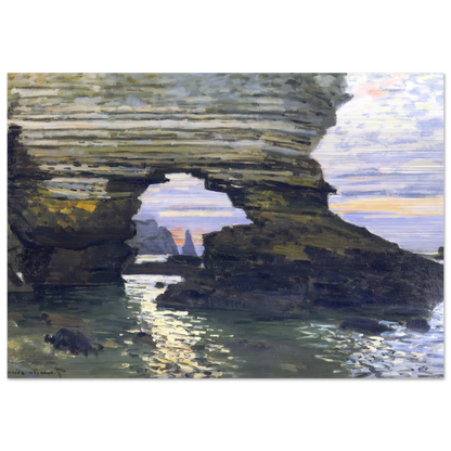 Port d `Amount Etretat - claude monet Brushed Aluminum Print - 70x100 cm / 28x40 inches | claude monet Aluminum Print | claude monet Prints